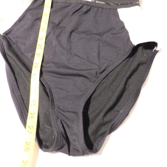 Kenneth Cole Cutout Mesh Wide Straps One-Piece Sexy Swimsuit Black White XL - Picture 8 of 8